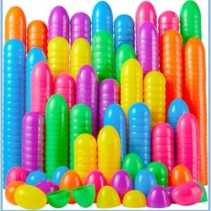JOYIN 2.3" Easter Eggs, Reusable Plastic Fillable Multi Color Eggs~Bulk~New